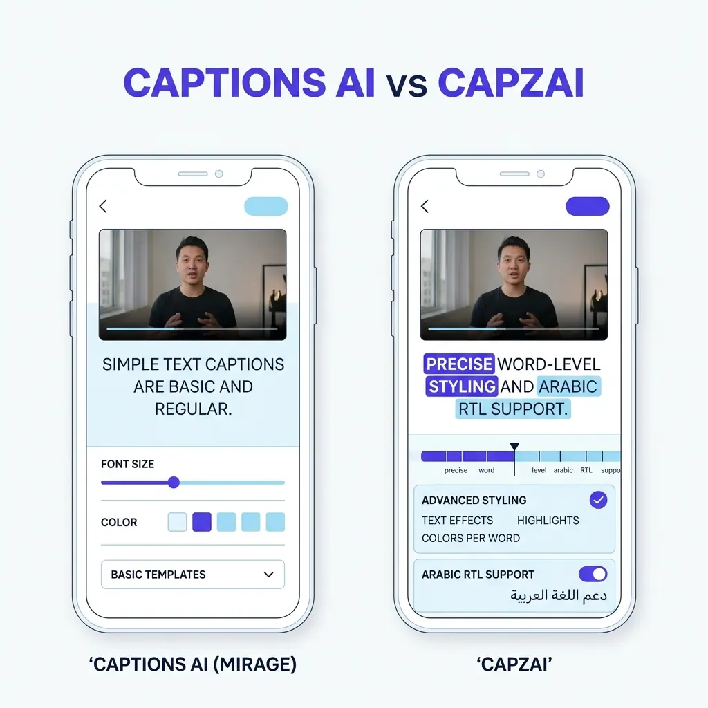 Comparatif d'éditeurs de sous-titres IA montrant les flux de localisation et les contrôles d'exportation
