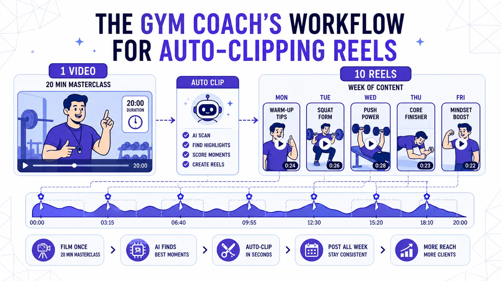 Le workflow du coach sportif pour créer des Reels automatiquement